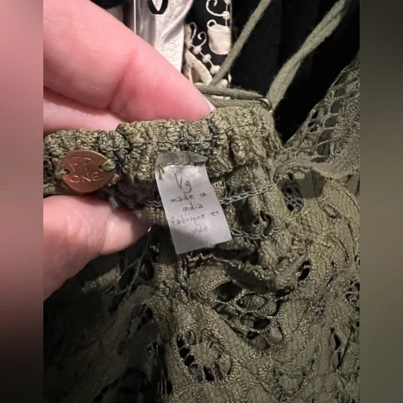 🌿 Intimately Free People Adella Cami in Olive Sparrow Green | Size Large (L) - Picture 4 of 10